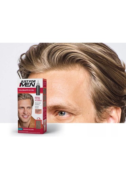 H-15 Şampuanlı Saç Boyası Koyu Sarı (Dark Blond) – Amonyaksız, 5 Dakikada %100 Gri Kapama