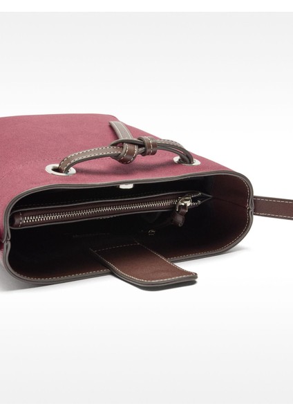 Deri Efektli Bucket Çanta indirimleri