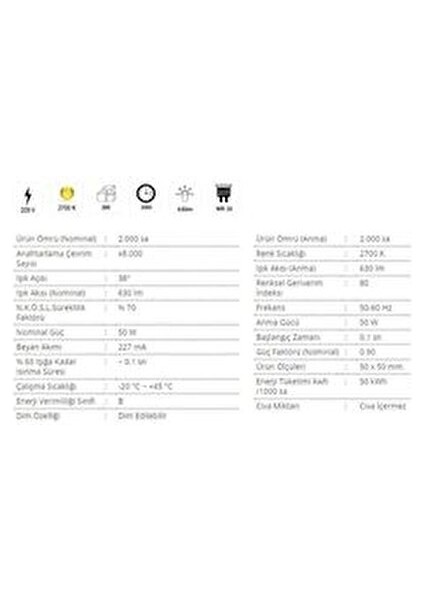 CT-2104 50W Açık Halojen Çanak Ampül MR16 3200K Günışığı fiyatları