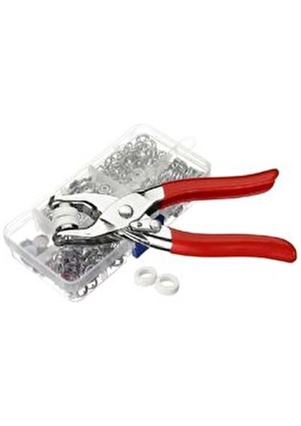 Işkur Makine Çıt Çıt El Pensesi Metal 9.5 Mm+Çıt Çıt Çakım Seti 100 Adet