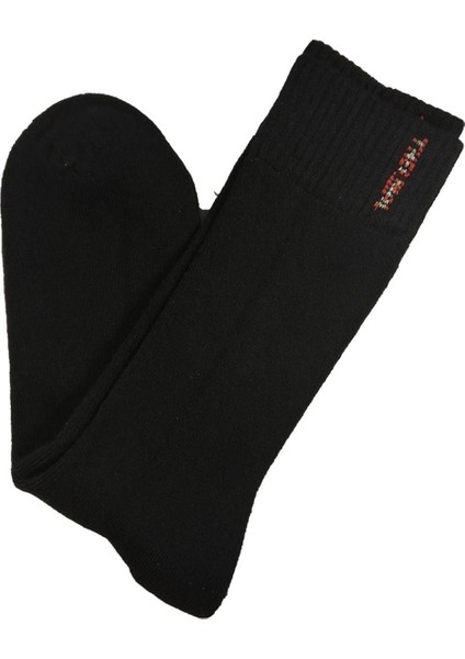 6 Çift Siyah Termal Erkek - Unisex Kışlık Havlu Soket (Uzun) Çorap - Ekstra Sıcaklık fiyatları