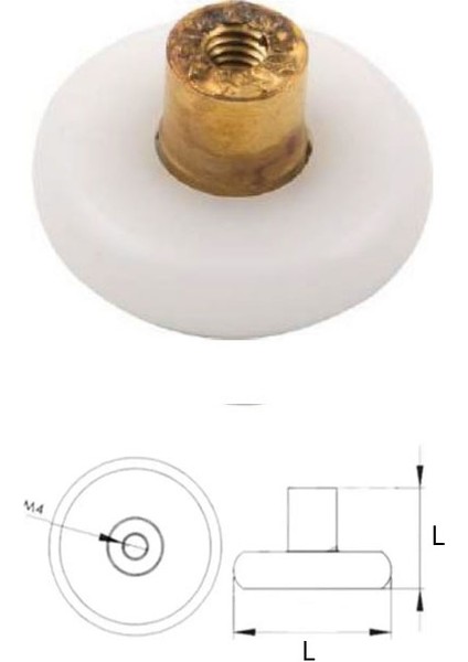 Ayrıntıshop Rulman Tekerleği 22MM 12BOY Set 8 Li - 8 Adet Vidalar Dahil modelleri