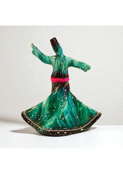 Semazen Dekoratif Biblo Koyu Yeşil 22CM