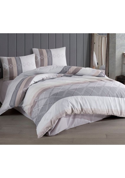 Çift Kişilik Ranforce Nevresim Takımı Olimpos Gri