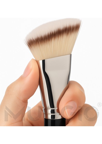 Düz Açılı Premium Fondöten, Allık, Kontür ve Sabitleme Makyaj Fırçası fiyatları