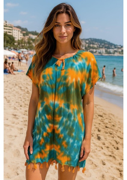 Batik Desenli Kadın Plaj Pareo