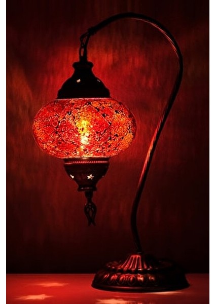 Otantik Retro Mozaik Lamba, Eski Türk Aydınlatmaları, Renkli Cam Motifli Lamba, Cam Sanatı fırsatları