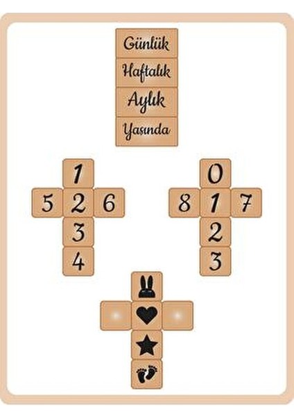 Pudra-Doğal Üç Objeli Bebek Anı Küp Seti Fotoğraf Çekim ve Dekor Için Türkçe fiyatları