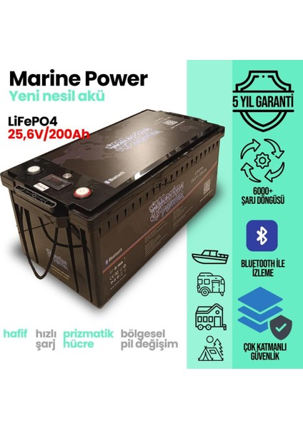 24V 200AH Lityum Lifepo4 Akü