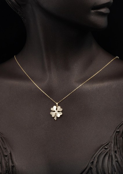 Işıltılı 14 Ayar Altın Yonca Kolye fiyatları