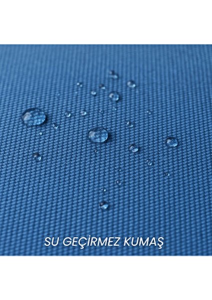 Ecm Mavi Katlanabilir Şezlong Kampet Plaj Yatağı-Oxfort Yırtılmaz Kumaş, Paslanmaz Gövde (Yastıklı) indirimleri