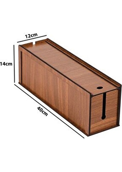 Kablo Kutusu 40X12X14 cm Kablo Priz Düzenleyici Organizer