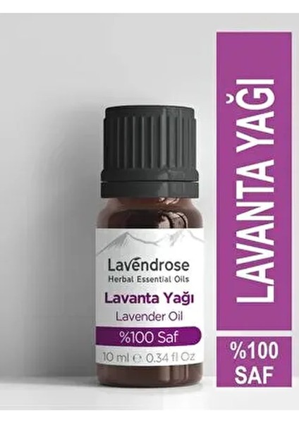 Lavanta Yağı %100 Saf - Bitkisel Aromaterapi Lavanta Uyku ve Stres Yağı 10ML - Uçucu Yağ