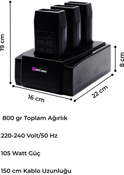 Dntltotal Trio Serisi 3'lü 100 ml Kartuş Ağda Makinesi modelleri