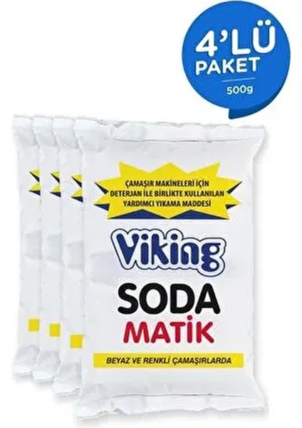 Toz Soda Matik Çamaşır Makinesi İçin Yardımcı Yıkama Maddesi 500 gr x 4 Adet fiyatları