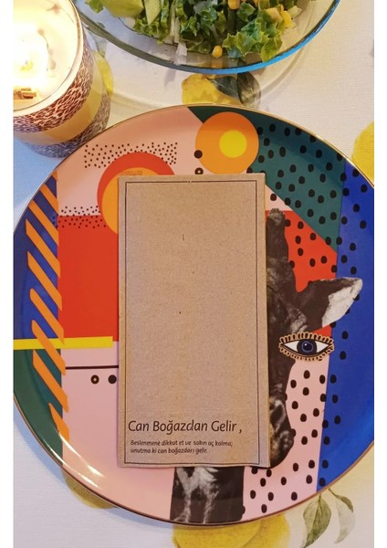 Organik Kraft 40X40 Sunum Peçetesi "can Boğazdan Gelir" 1200 Adet