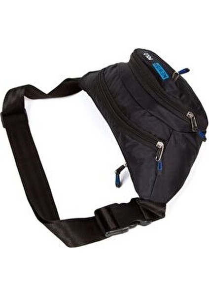 Adelina Siyah Tekstil Çapraz Askılı Omuz ve Bel Çantası Günlük Kullanım İçin