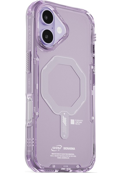 iPhone 17 Uyumlu Kılıf M-Safe Şarj Özellikli Şeffaf Airbag Saido Mag-Charge Kapak Lila fiyatları