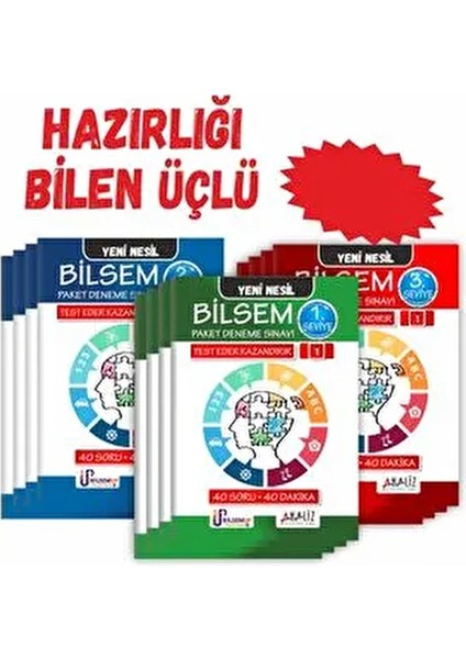 Bilsem 3'lü Paket Deneme (1.seviye - 2.seviye - 3.seviye)