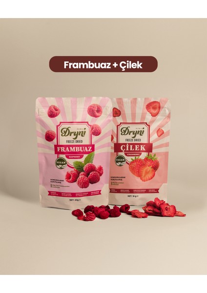 Freeze Dried Dryni Frambuaz + Çilek Set