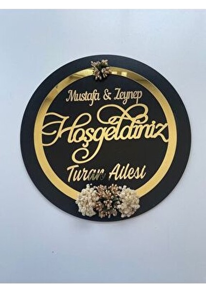 Gold Aynalı Pleksi Kapı Süsü Isimli I