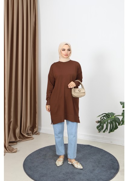 Yırtmaçlı Merserize Tunik fiyatları