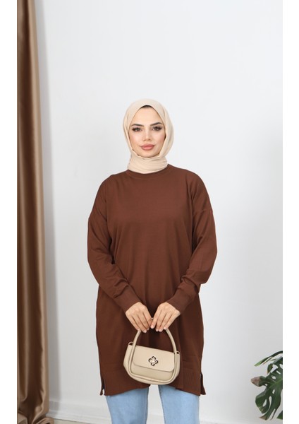 Yırtmaçlı Merserize Tunik modelleri