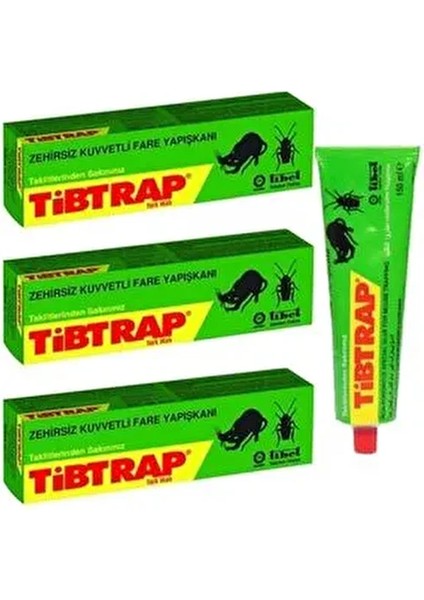 Tibtrap Fare Yapışkanı Güvenli ve Etkili 125 ml 3'lü Zehirsiz Formül