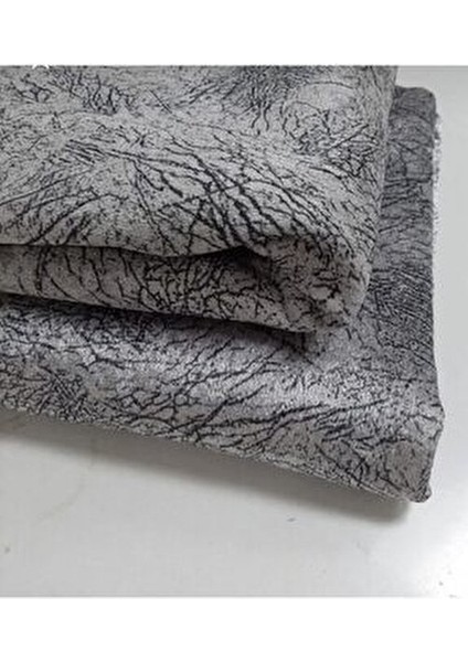 Koltuk Çekyat Örtüsü Açık Gri Damar Desenli Parlak Kaymaz Taban Süngerli Üst Kumaş Kadife 1ADET