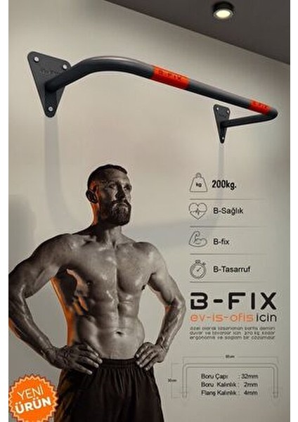 B-Fix Barfiks Sarı 150 kg Taşıma Kapasitesi ile Dayanıklı Çelik Yapı indirimleri