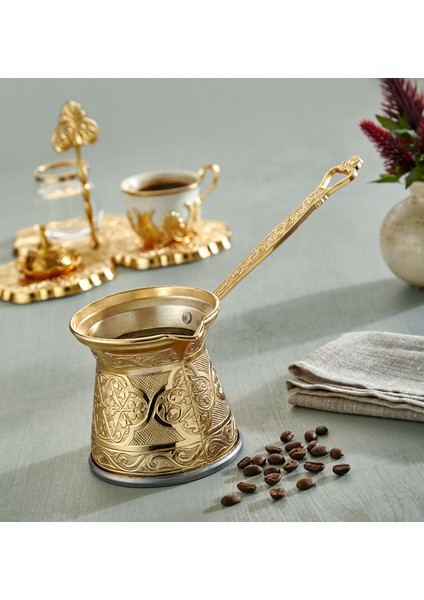 Cezpot Klasik 4 Kişilik Döküm Cezve Indüksiyon (Mıknatıslı) Ocaklara Uyumlu