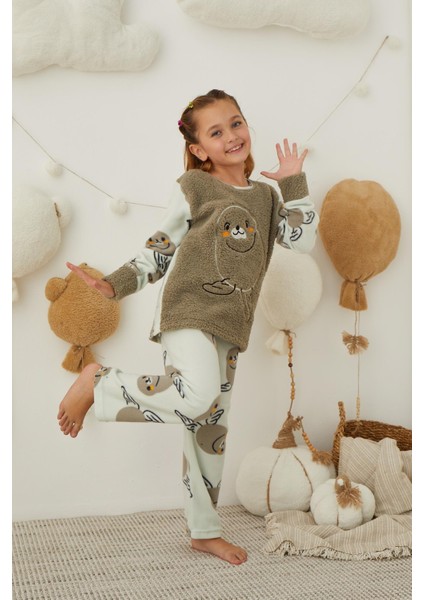 Kız Çocuk Welsoft Polar Pijama Takımı 42233