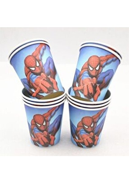 Spiderman Örümcek Adam 16 Kişilik Doğum Günü Tabak Bardak Seti Renkli Ebatlar ile Eğlenceli Parti fiyatları