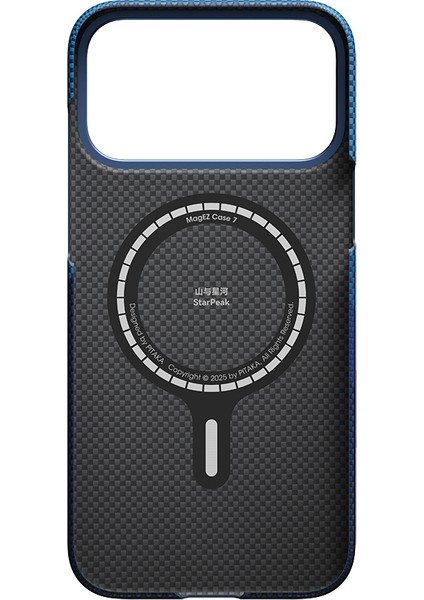iPhone 17 Pro Max Uyumlu Kılıf M-Safe Şarjlı Aramid Fiber Pitaka Tactile Woven Starpeak Serisi Mavi fırsatları