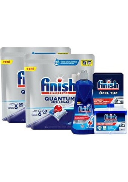 Quantum 120 Tablet Bulaşık Makinesi Deterjanı (60X2) +Temizlik ve Bakım Seti fiyatları