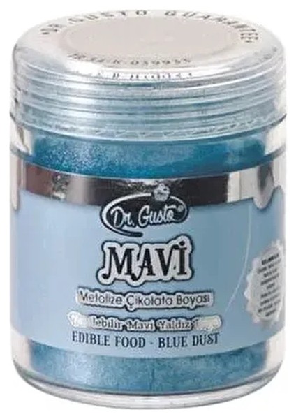 Dr Gusto Yenilebilir Yaldızlı Sim Boya Mavi 10 gr