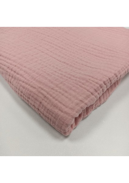 Dört Katlı Bürümcük Pamuk Müslin Kumaş | Soft Pembe
