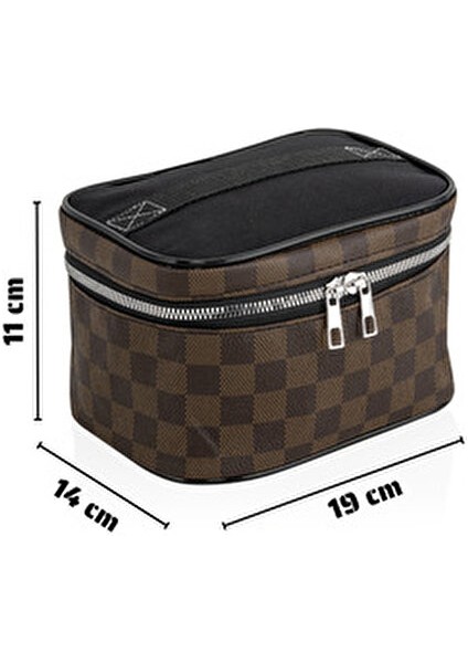Pratik 2'li Makyaj Organizatörü Polyester Malzemeden Şık Seyahat Çanta Seti fiyatları