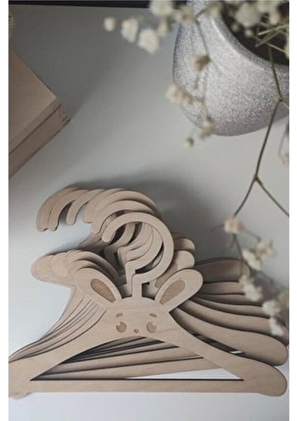 Woodnest Ahşap Mdf Çocuk Askısı 15 Adet Sevimli Askılık Bebek Askılığı fiyatları