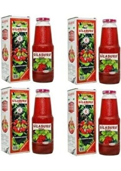 Gilaburu Suyu 1lt x 4 Adet Kendi Doğal Aromasıyla Taze İçecek