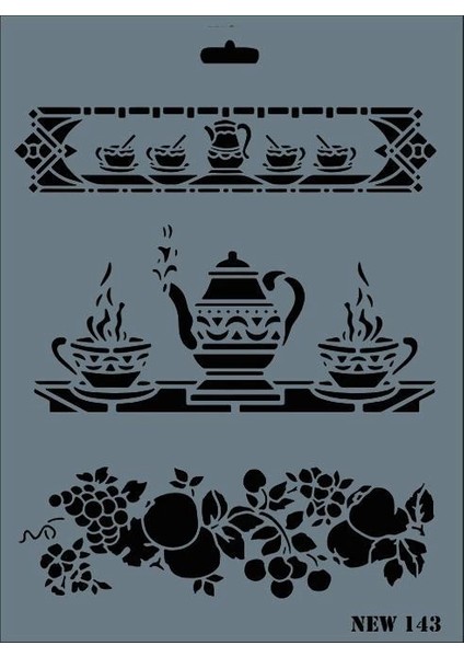 Rich New Seri N-143 Stencil 35X25 cm