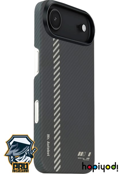 iPhone 17 Air Kılıf M-Safe Şarj 600D Güçlü Kamera Çerçeveli Pure Kevlar Fiber Turuncu-Siyah Hafif Ince fiyatları