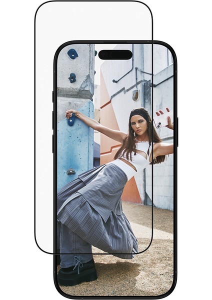 Safe. By Panzerglass iPhone Air | Ultra-Wide Fit Çerçeve Aparatlı Siyah Çerçeveli Ekran Koruyucu
