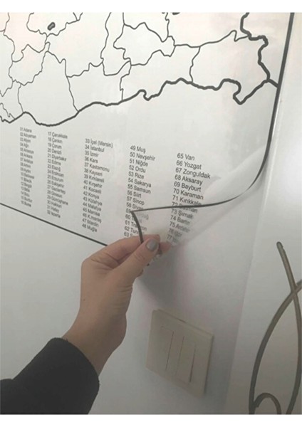 Yazılabilir Dünya Haritası Duvar Stickerı 110X56 fiyatları
