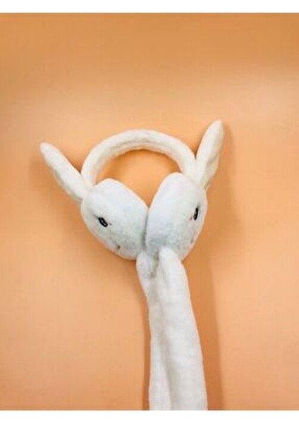 Kulakları Kalkan Hareketli Tavşan Kulaklık Peluş Kulaklık Beyaz modelleri