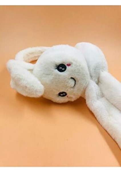 Kulakları Kalkan Hareketli Tavşan Kulaklık Peluş Kulaklık Beyaz indirimleri