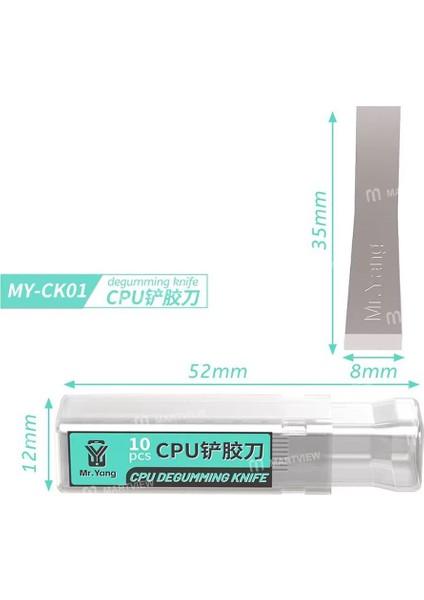 Mryang MY-CK01 Anakart / Lehim Pedi / Çip Zamk Giderme Için Hızlı Kürek Bıçakları - 10 Adet modelleri