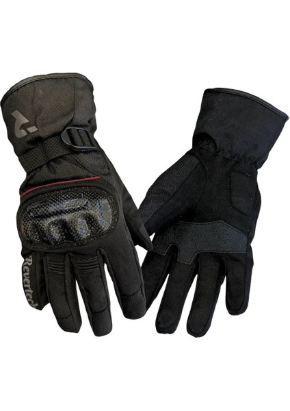 New Kışlık Eldiven Siyah-Kırmızı