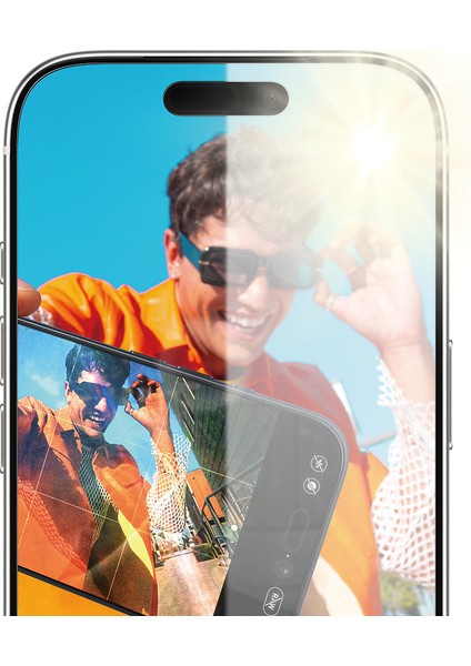 iPhone Anti-Reflective Armor 17 Pro Çerçeve Aparatlı Armor Ekran Koruyucu