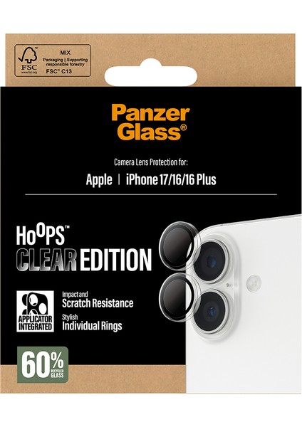 Hoops iPhone 17 | iPhone 16 | 16 Plus Transparent Kamera Lens Koruyucu modelleri